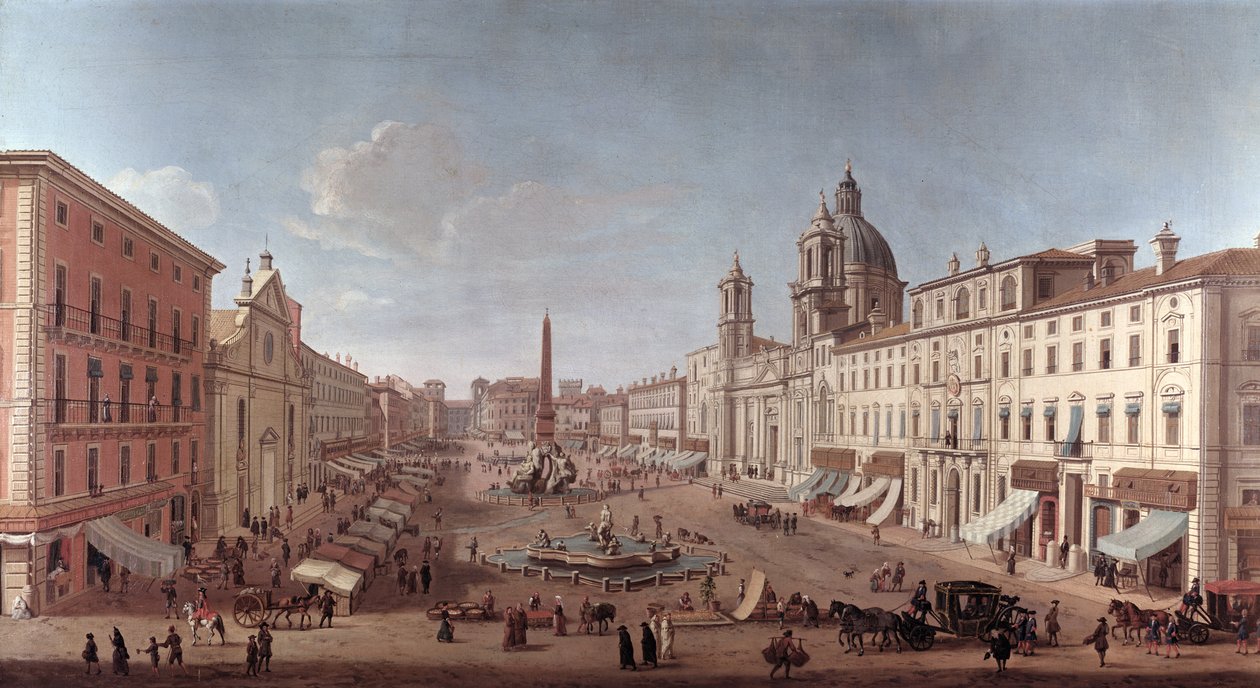 Piazza Navona, Rzym autorstwa Antonio Joli