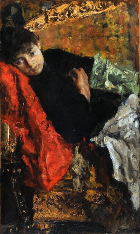 Zamyślony autorstwa Antonio Mancini