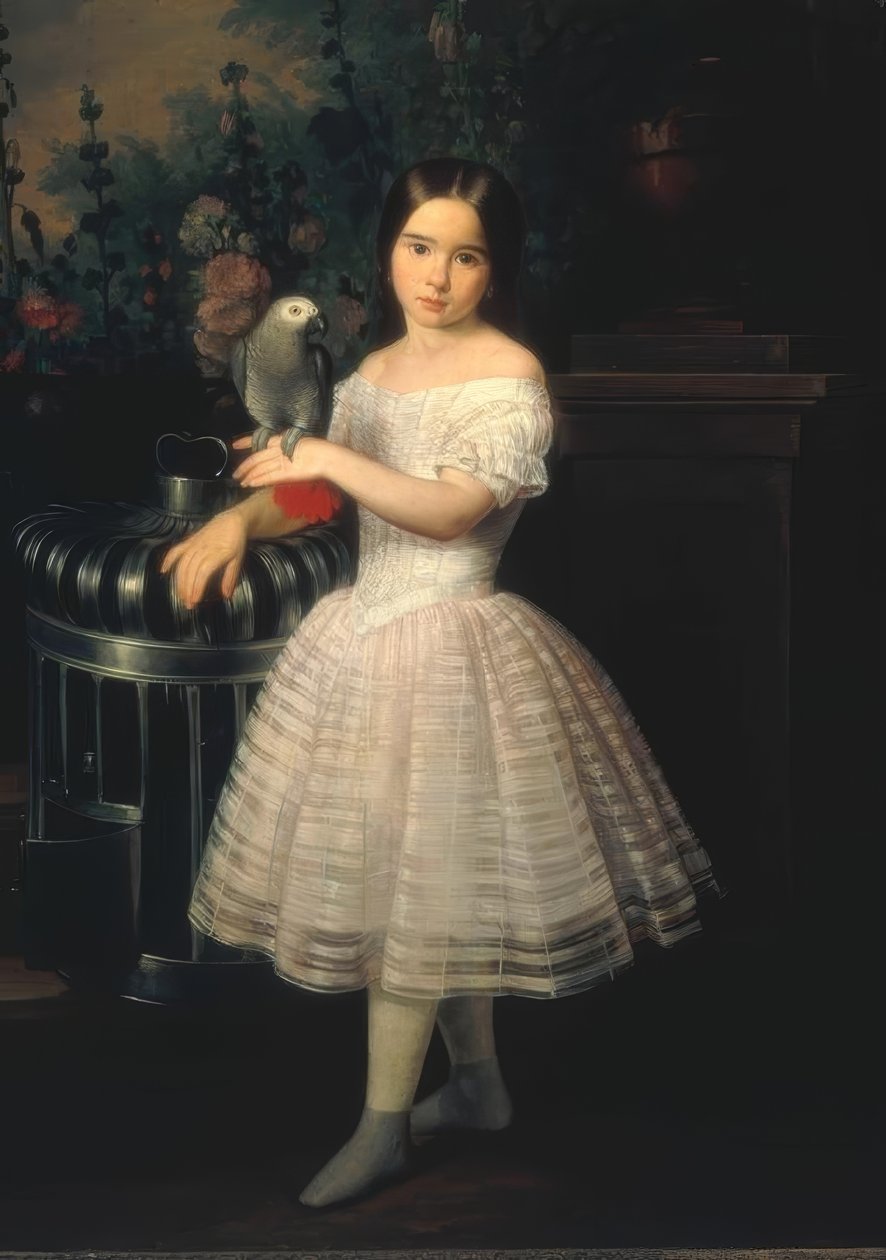 Portret Rafaeli Flores Calderón jako dziecka autorstwa Antonio María Esquivel