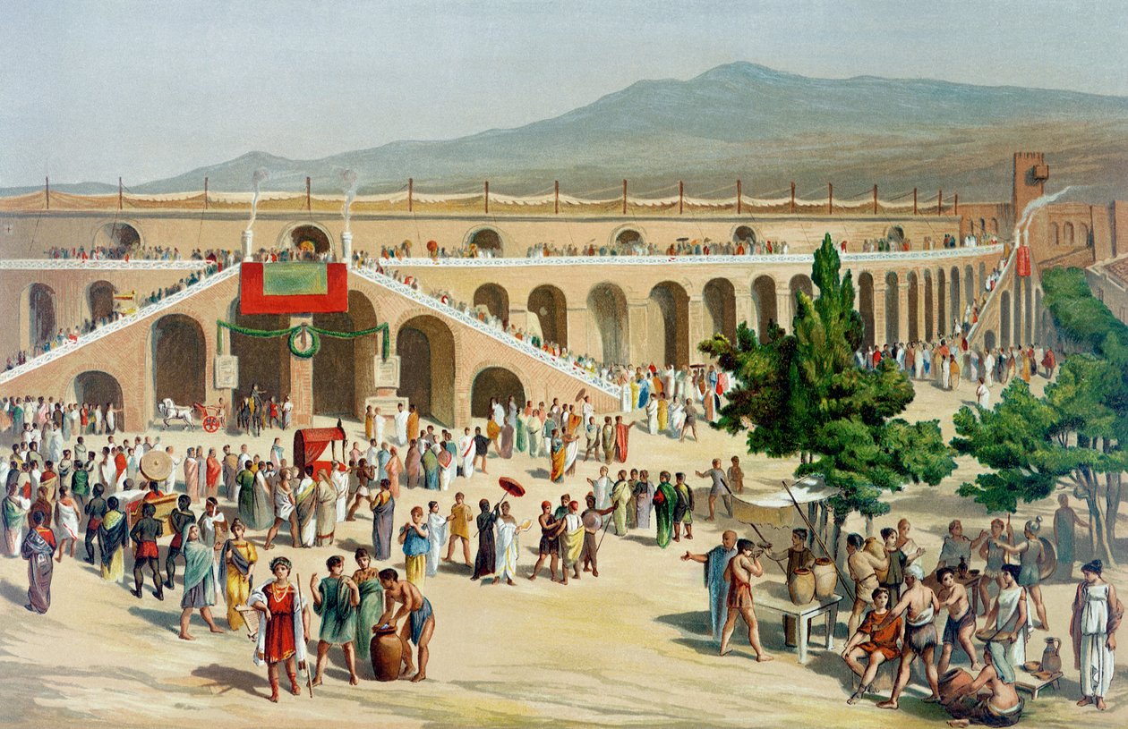 Rynek w Pompejach autorstwa Antonio Niccolini