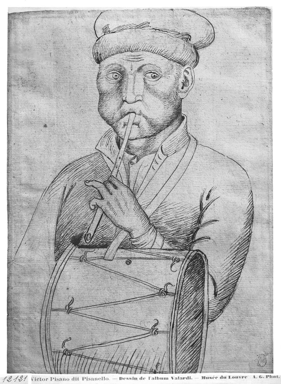 Muzyk, z albumu Vallardi autorstwa Antonio Pisanello