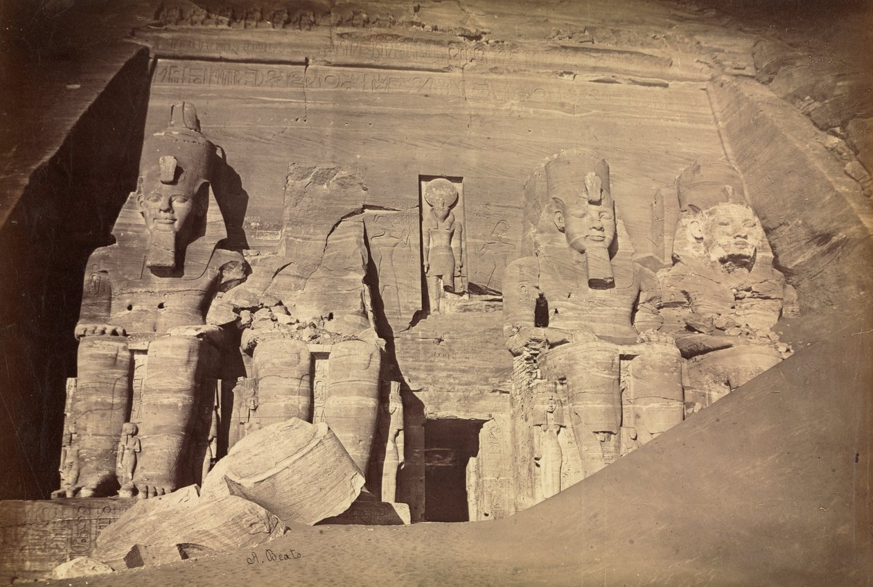 Świątynia Ramzesa II, Abu Simbel autorstwa Antonio Beato