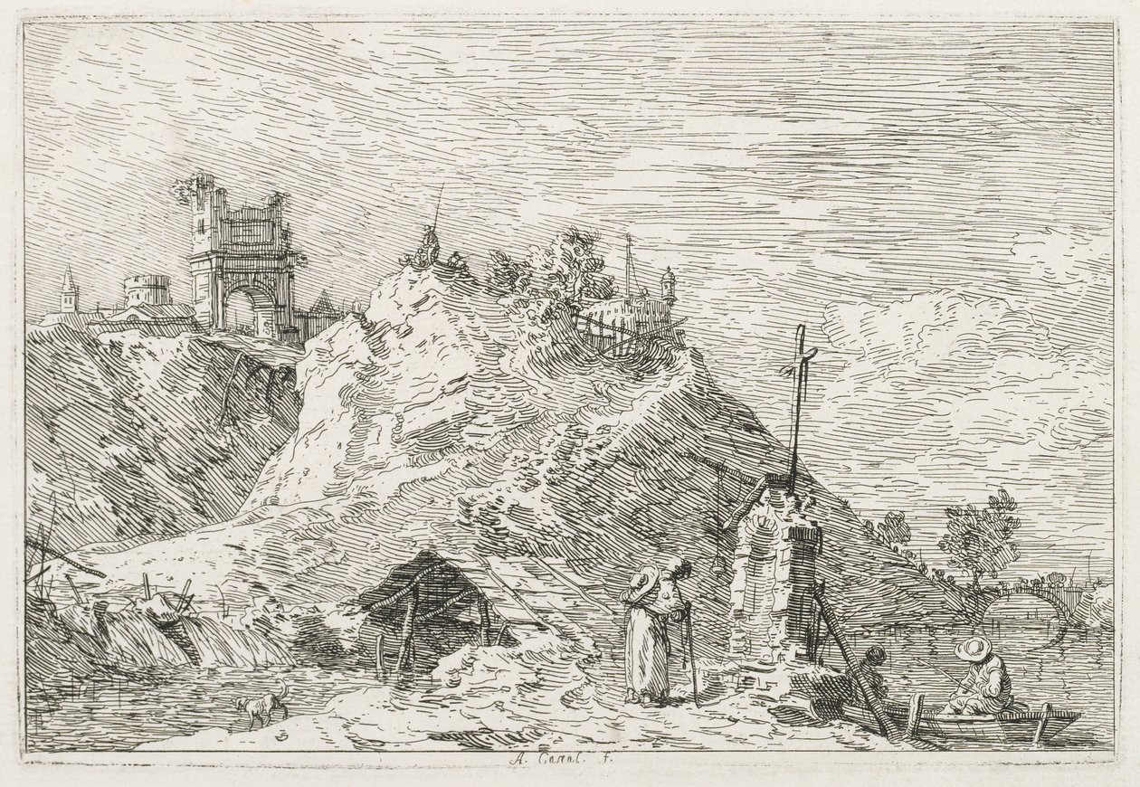 Views: Pielgrzym na modlitwie autorstwa Antonio Canaletto