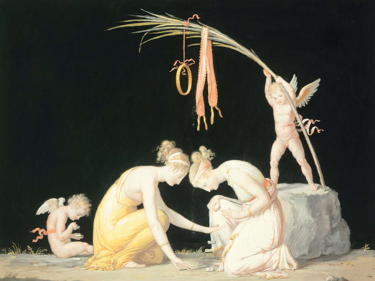 Astragals Players, c.1799 (akwarela) autorstwa Antonio Canova