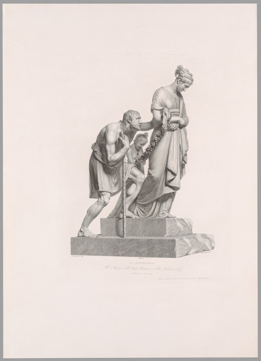 Charytatywna, z Oeuvre de Canova autorstwa Antonio Canova