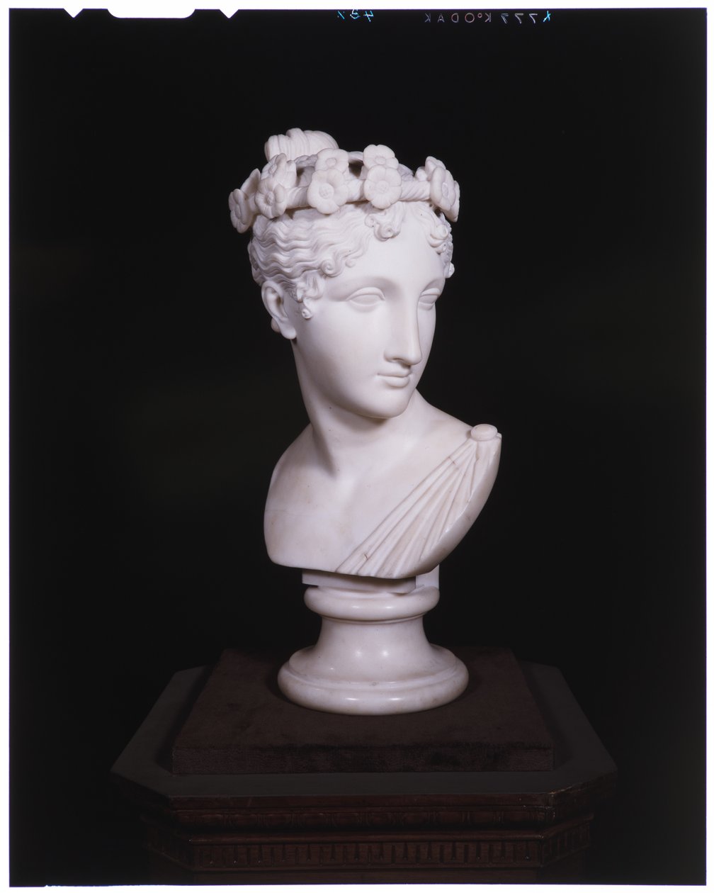Głowa tancerki, 1820 (marmur) autorstwa Antonio Canova