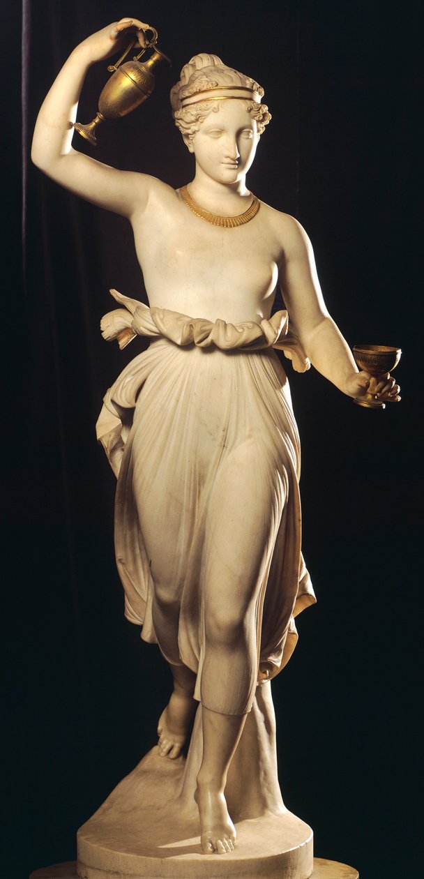 Hebe autorstwa Antonio Canovy (1757-1822), marmurowa rzeźba autorstwa Antonio Canova