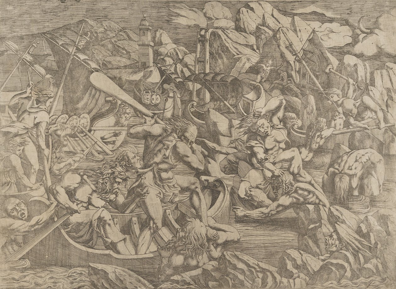 Zemsta Naupliusza, 1540-45. autorstwa Antonio Fantuzzi
