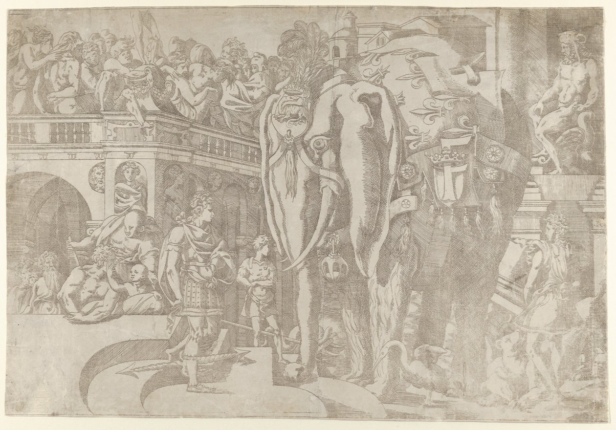 Słoń królewski, 1542-45. autorstwa Antonio Fantuzzi