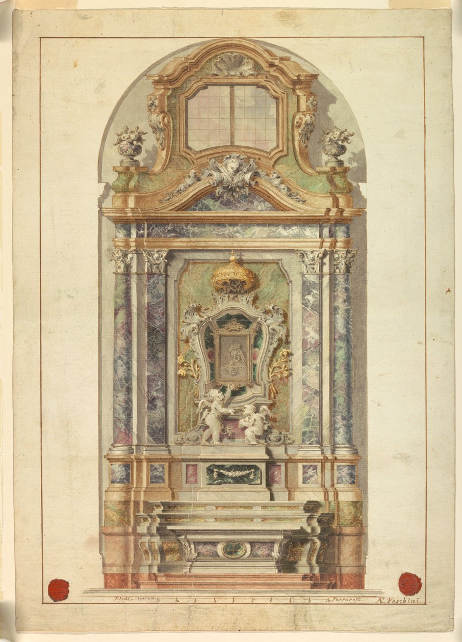 Ołtarz autorstwa Antonio Foschini, 1741 – 1813