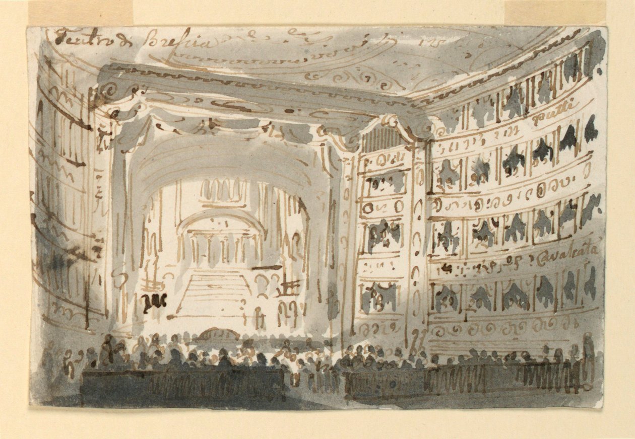 Wnętrze Teatru w Brescii autorstwa Antonio Giuseppe Basoli