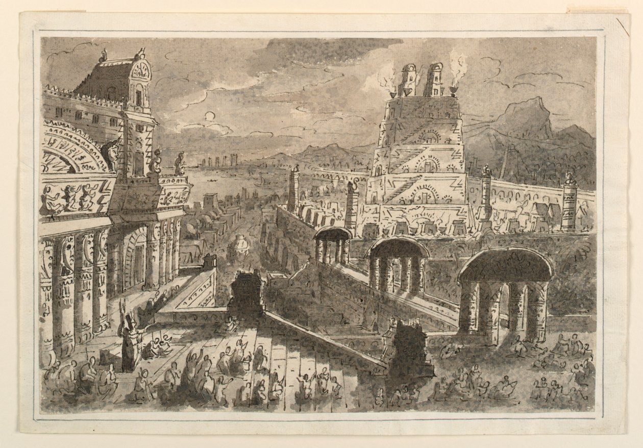 Pałac Montezumy, Meksyk autorstwa Antonio Giuseppe Basoli