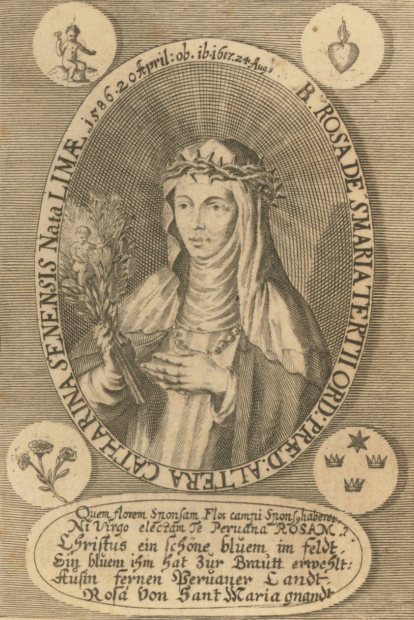 Święta Róża z Limy, 1668. autorstwa Antonio González de Acuña