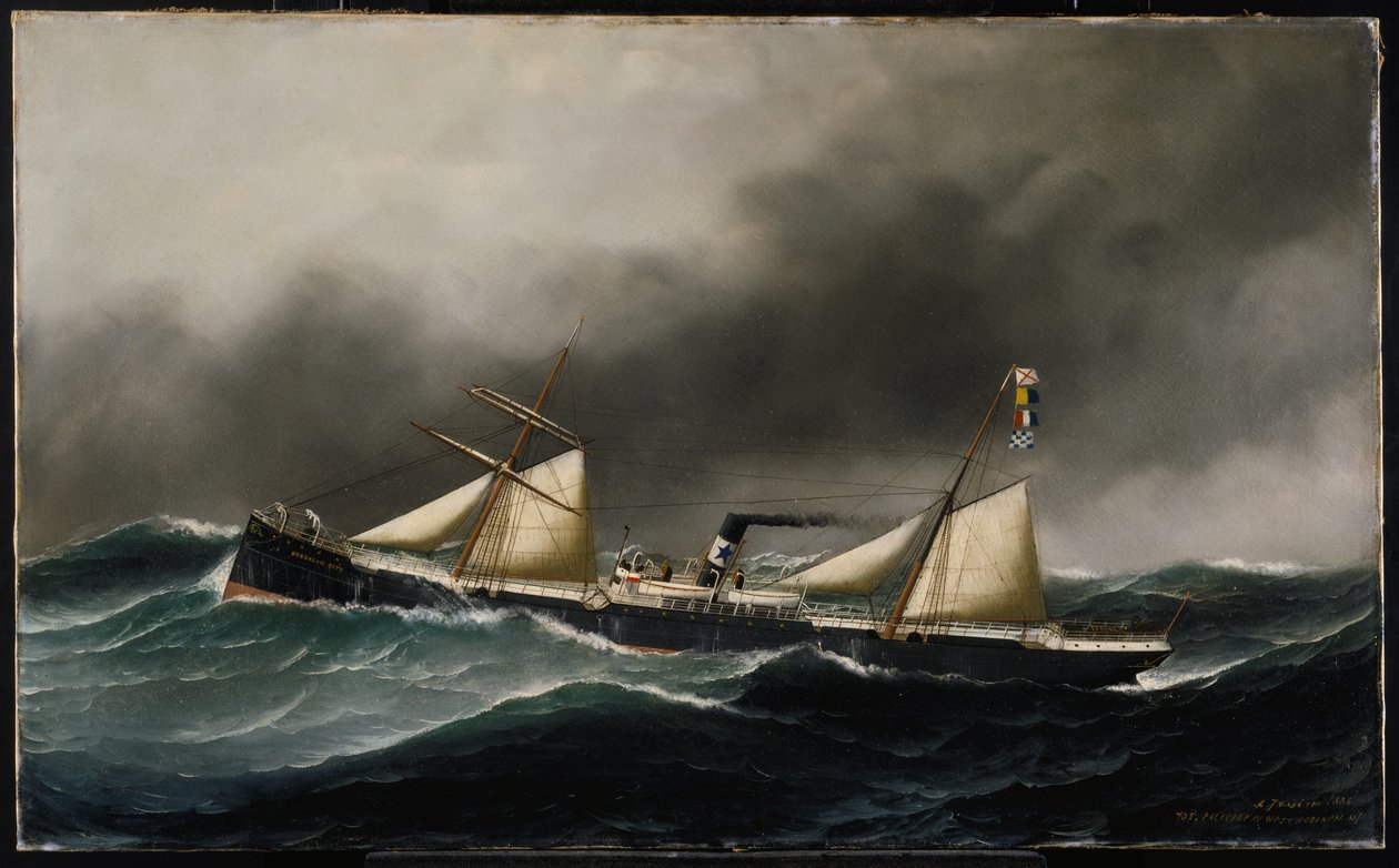 SS Brooklyn City, 1886 r. autorstwa Antonio Jacobsen