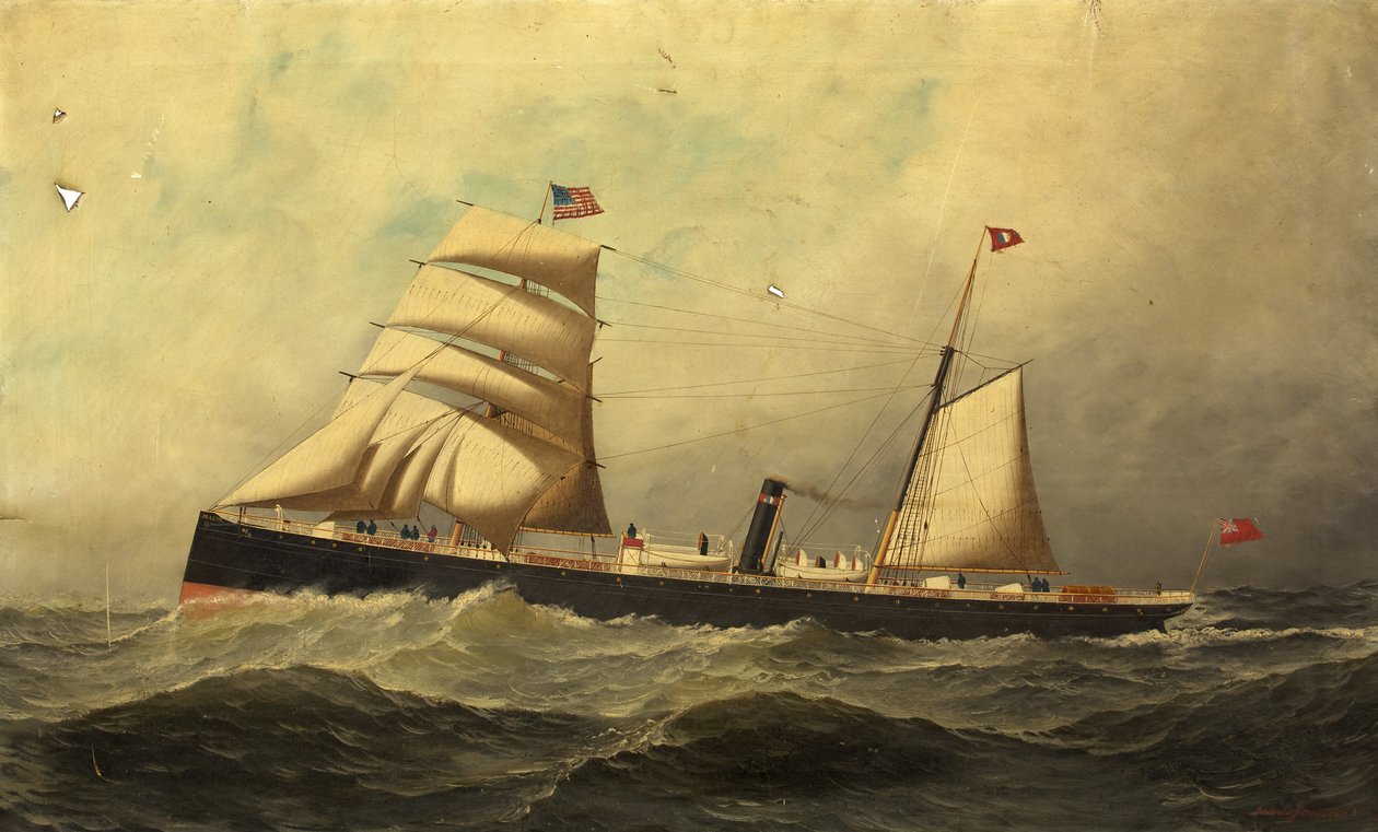 Parowiec „Arragon” autorstwa Antonio Jacobsen