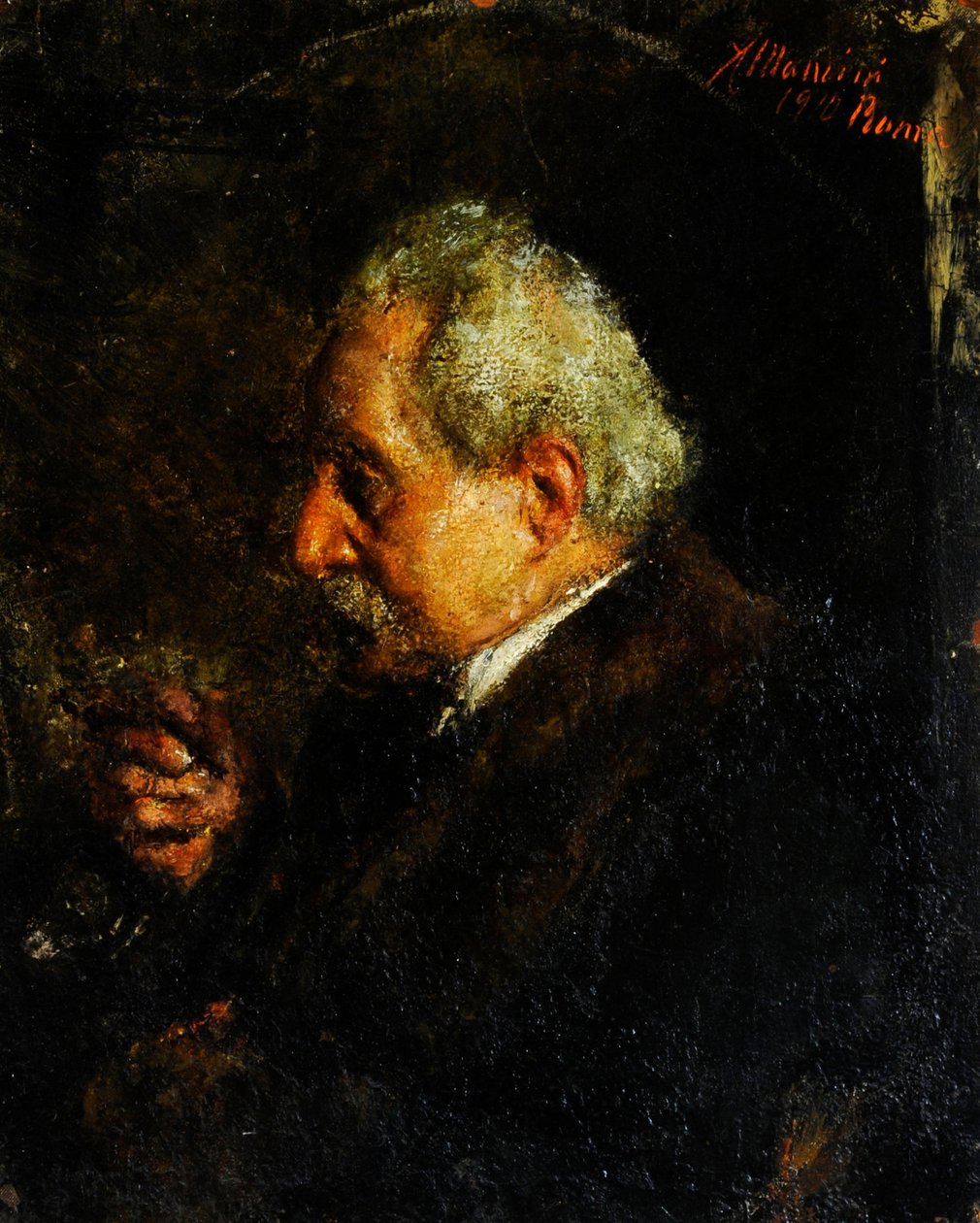 Portret ojca artysty autorstwa Antonio Mancini
