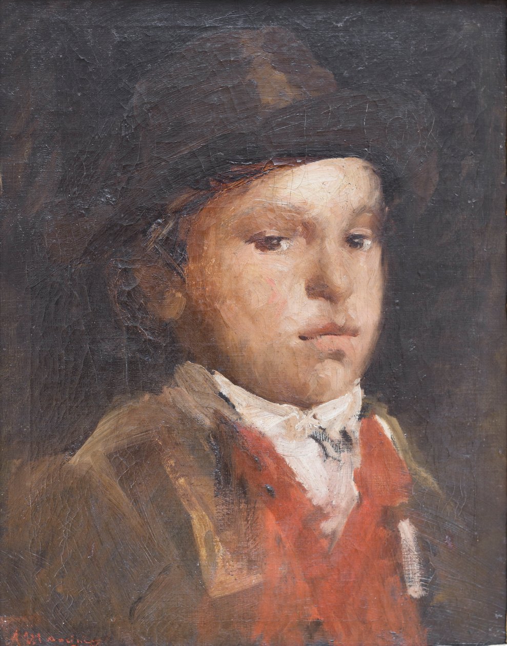 Pasterz, ok. 1867 (olej na płótnie) autorstwa Antonio Mancini