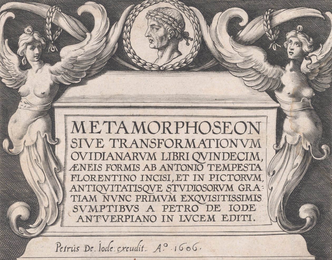 Strona tytułowa do „Metamorfoz” Owidiusza, 1606. autorstwa Antonio Tempesta