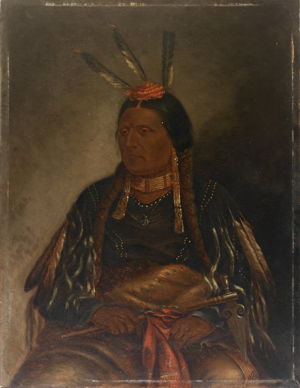 Che-tan-ce-ta Yellow Hawk, ca. 1887. autorstwa Antonio Zeno Shindler