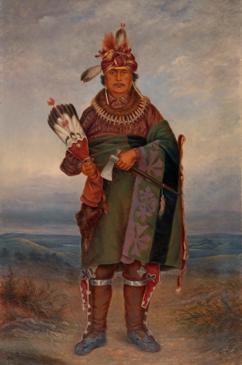 Indianin Sac i Fox, ca. 1893. autorstwa Antonio Zeno Shindler