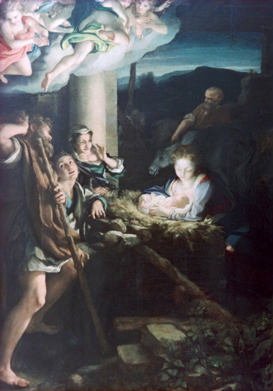Szopka, 1522-1530 autorstwa Antonio da Correggio