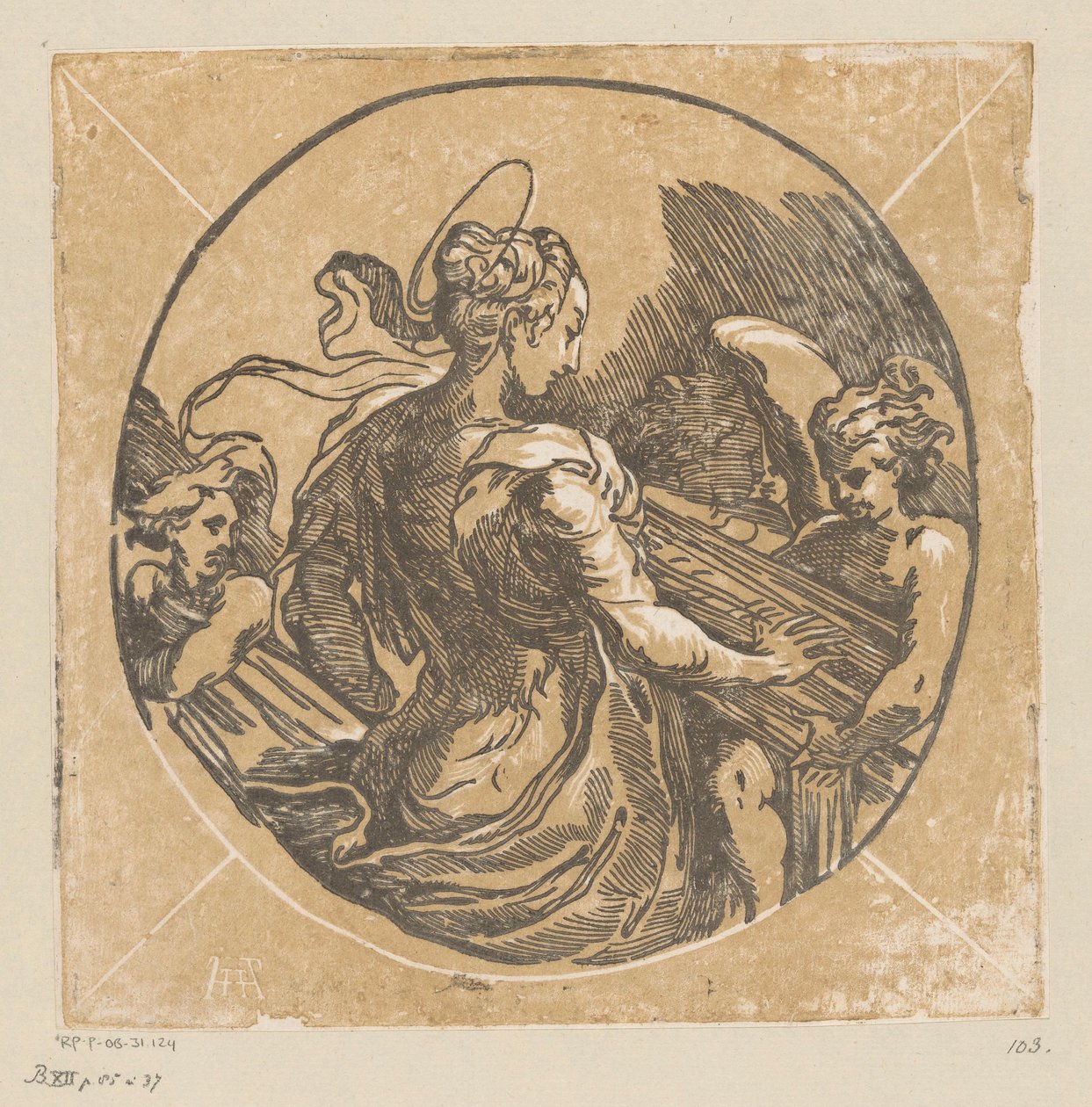 Św. Cecylia muzyk autorstwa Antonio da Trento (possibly)
