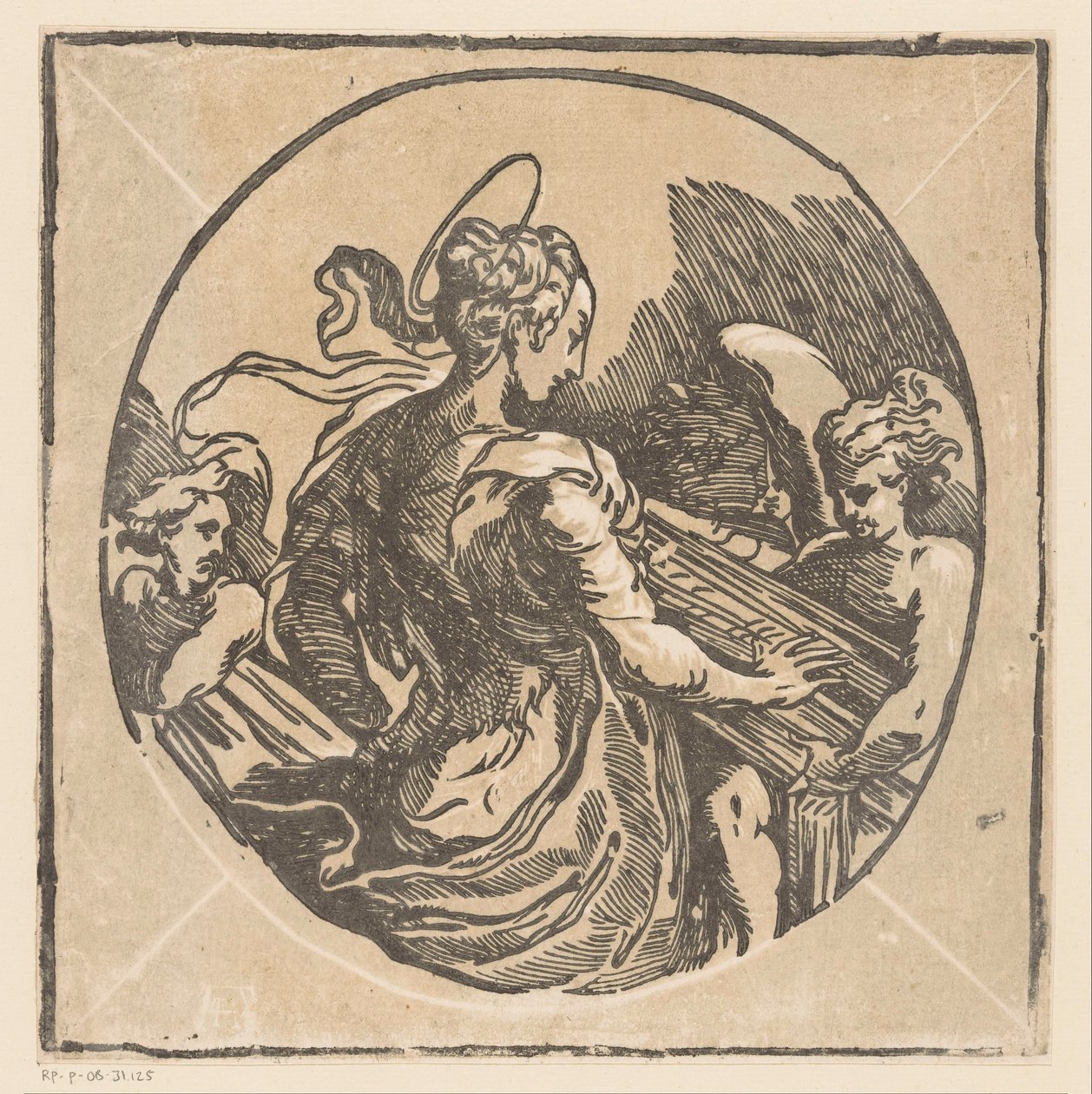 Św. Cecylia muzyk autorstwa Antonio da Trento (possibly)