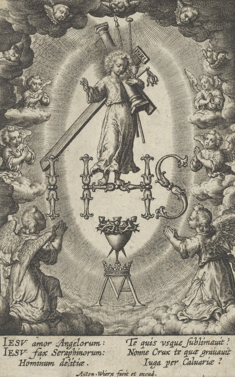 Święty Monogram. autorstwa Antonius Wierix