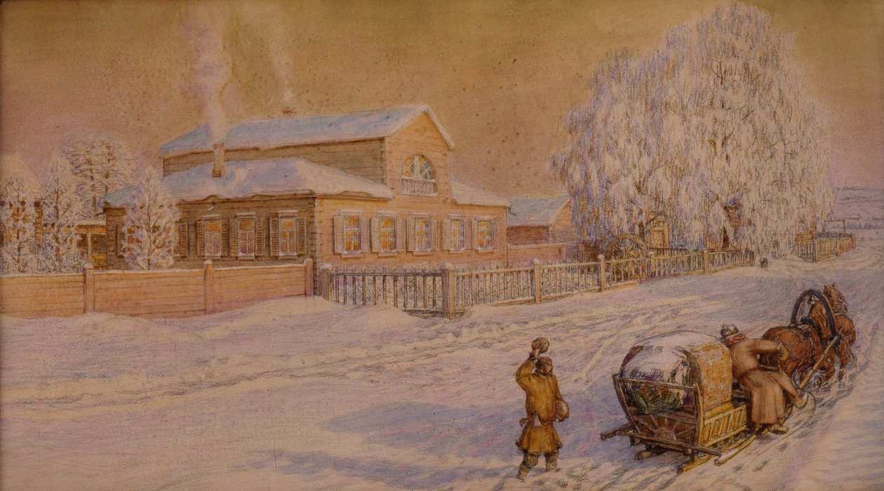 Nasz dom w Ryabowie, 1918-1919 autorstwa Apollinari Mikhailovich Vasnetsov