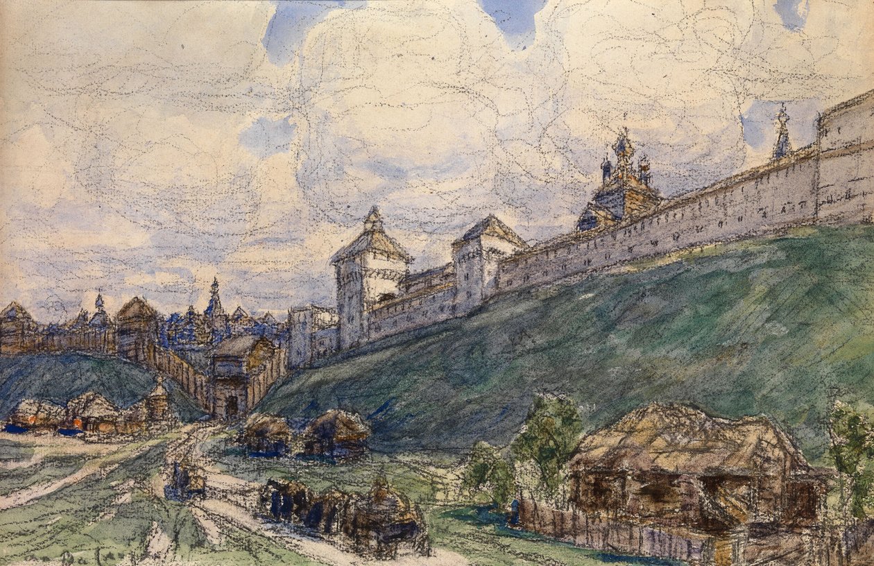 Serpuchow w XVII wieku autorstwa Apollinari Mikhailovich Vasnetsov
