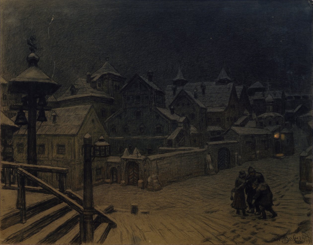Spanie dworów bojarskich, 1918 autorstwa Apollinari Mikhailovich Vasnetsov