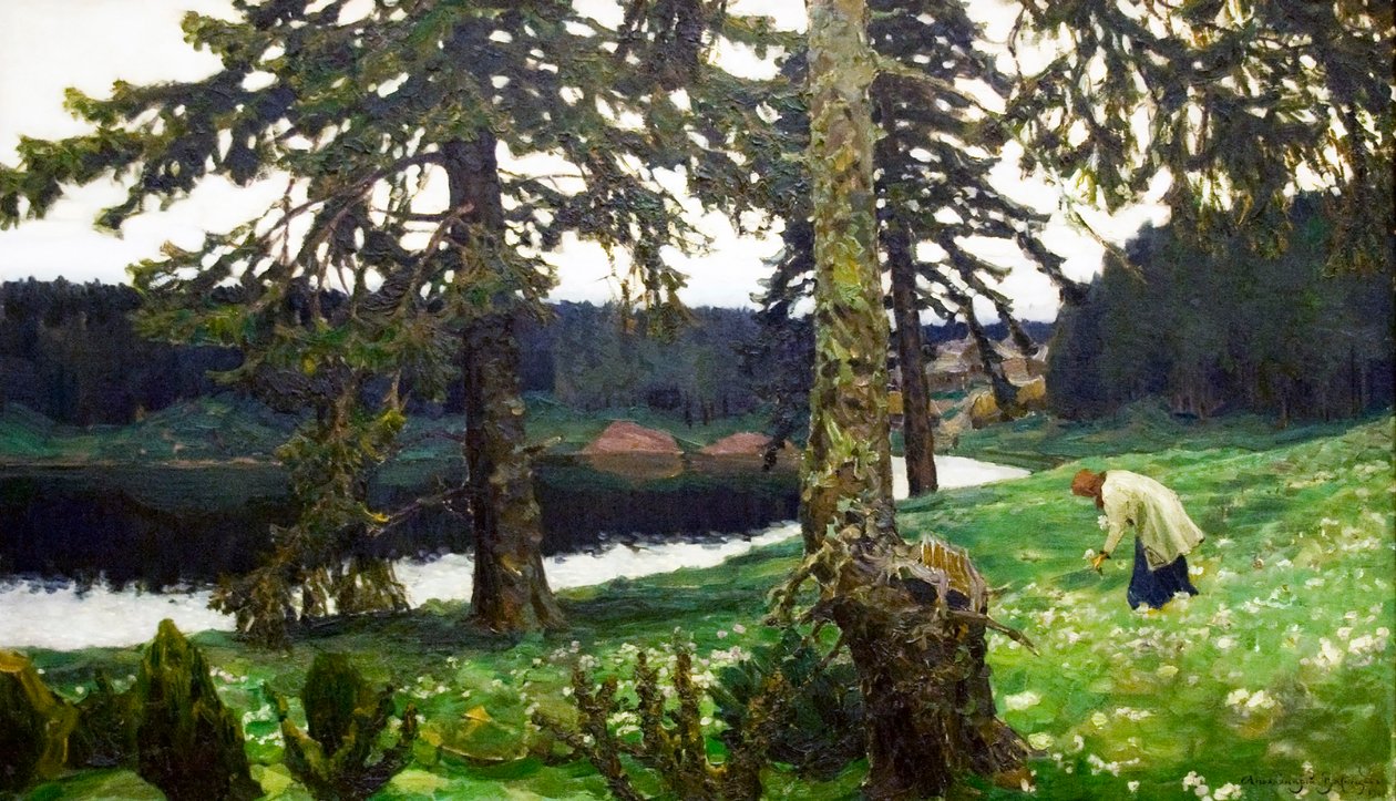 Jezioro”, 1902. autorstwa Appolinari Mikhaylovich Vasnetsov
