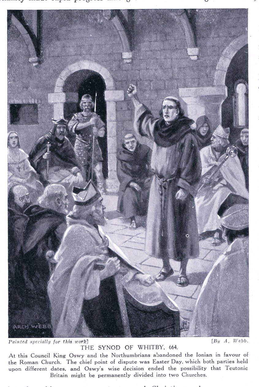 Synod w Whitby AD664, 1920 autorstwa Archibald Webb