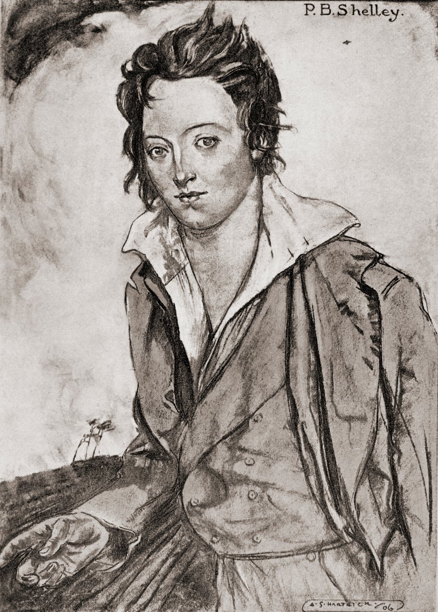 Percy Bysshe Shelley autorstwa Archibald Standish Hartrick