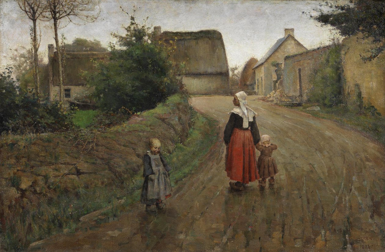 Ulica w Pont-Aven autorstwa Archibald Standish Hartrick