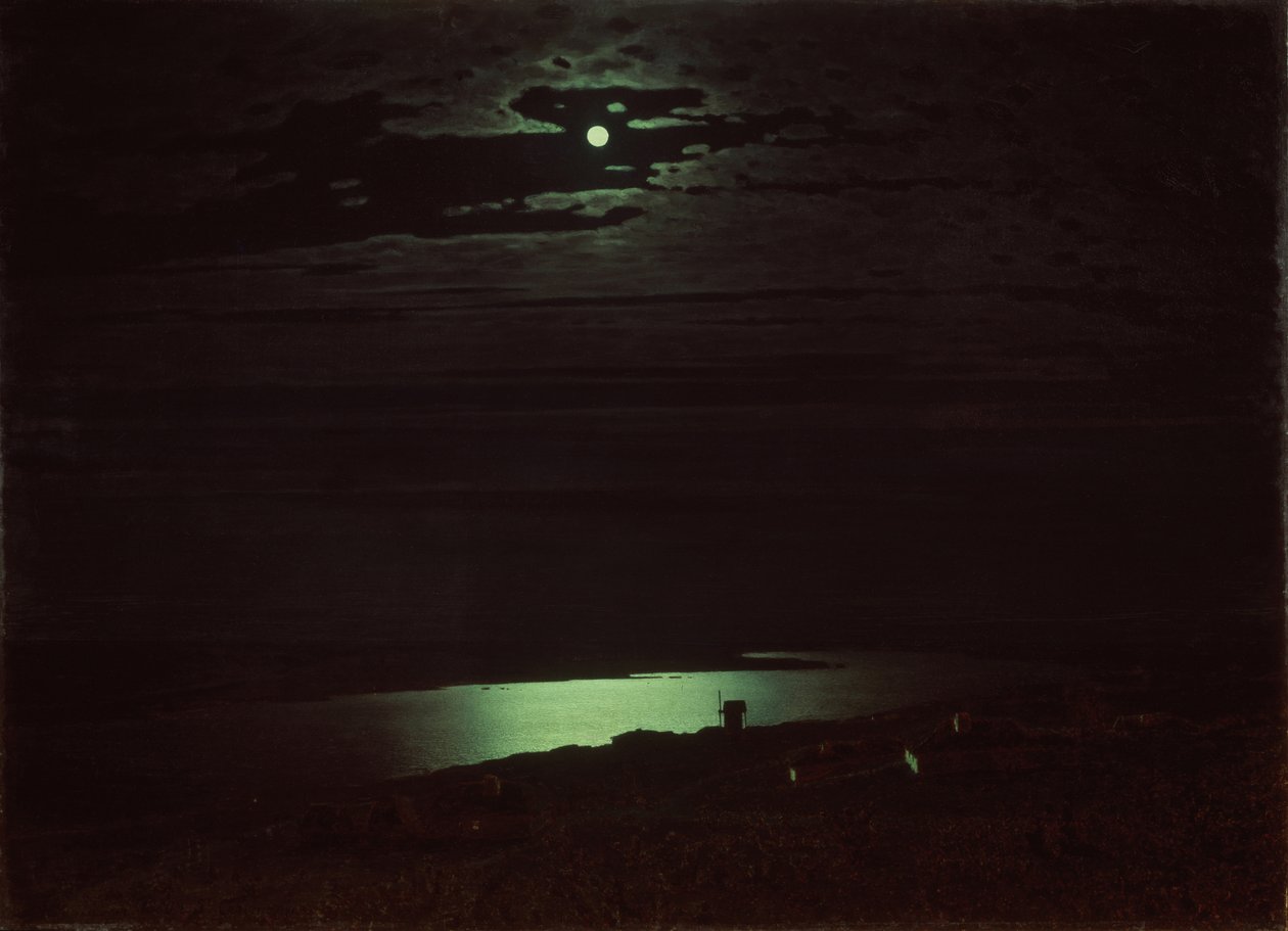 Księżycowa noc nad Dnieprem, 1880 autorstwa Arkhip Ivanovich Kuindzhi