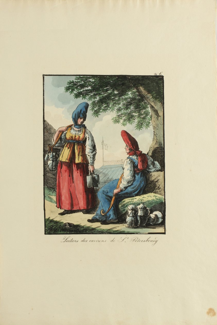 Mleczarki z Petersburga, 1817 r. autorstwa Armand Gustave Haubigant