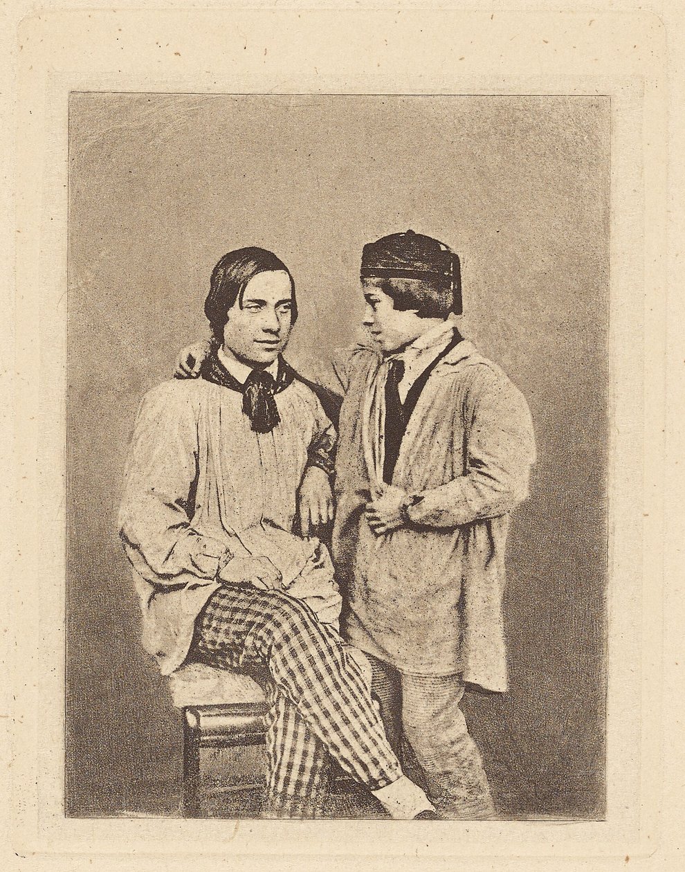 [Mężczyzna i chłopiec] autorstwa Armand Hippolyte Louis Fizeau