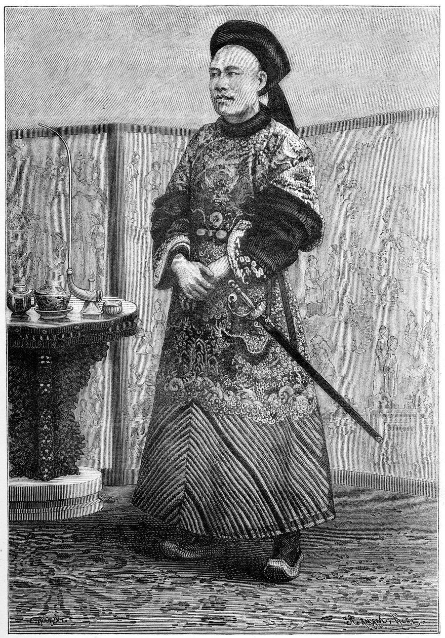 M Tseng, chiński minister w Paryżu, 1895. autorstwa Armand Kohl