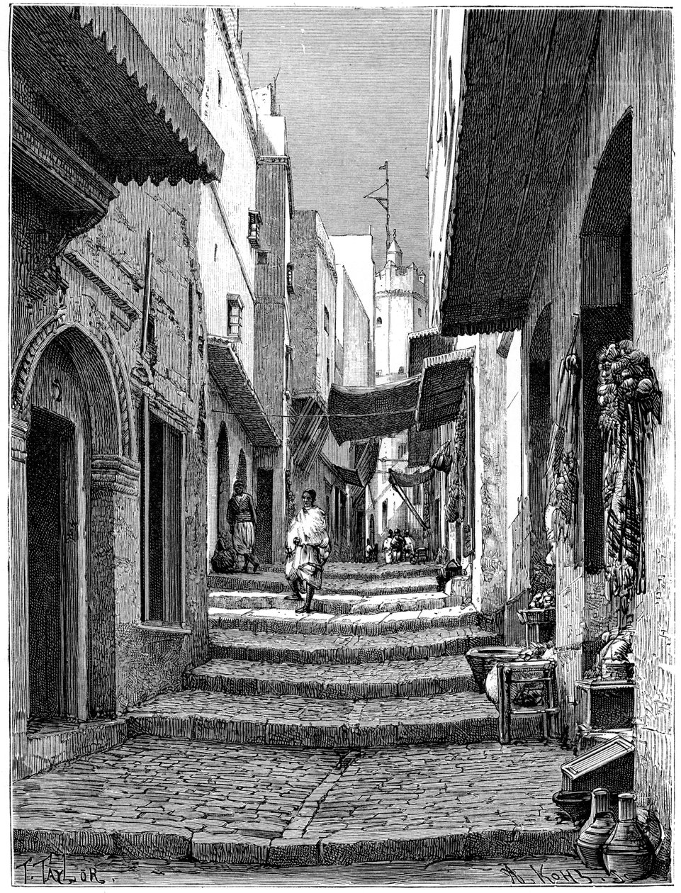 Stare miasto, Algier, ok. 1890 autorstwa Armand Kohl