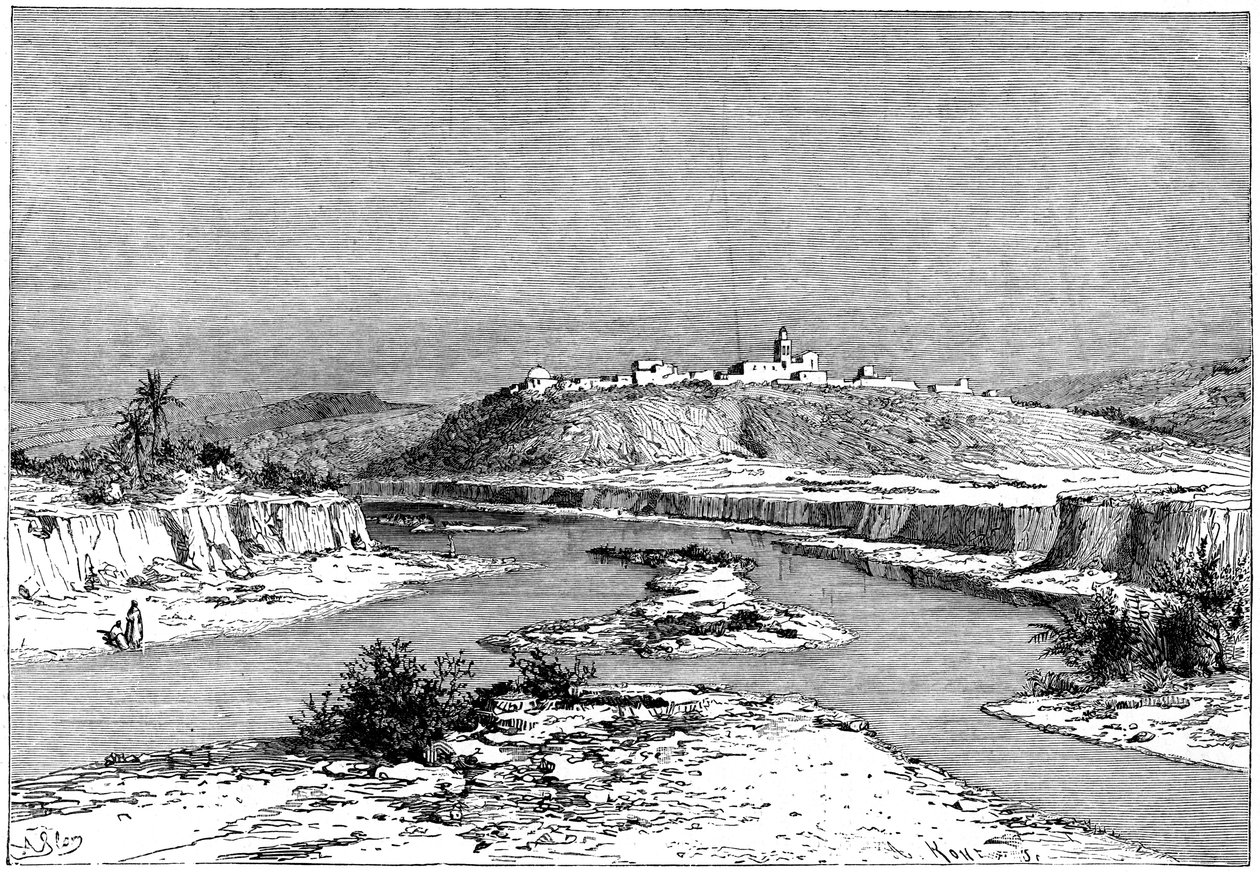 Mejerda w Slugii, nad Mejez-el-Bad, c1890 autorstwa Armand Kohl