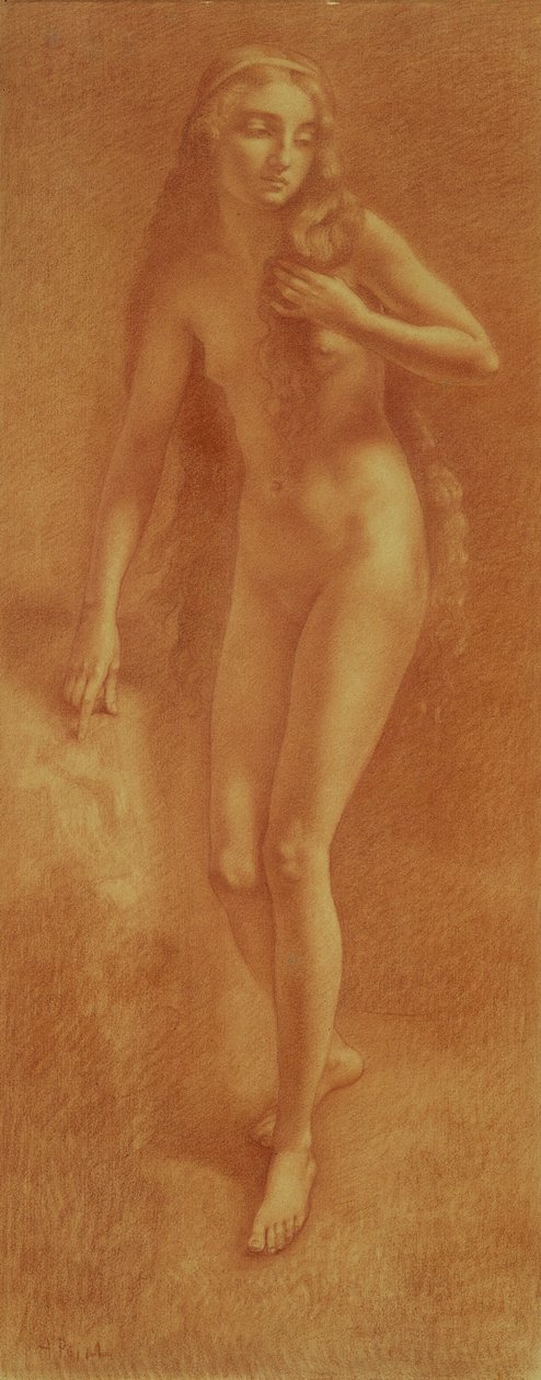 Akt kobiecy (czerwona kreda) autorstwa Armand Point
