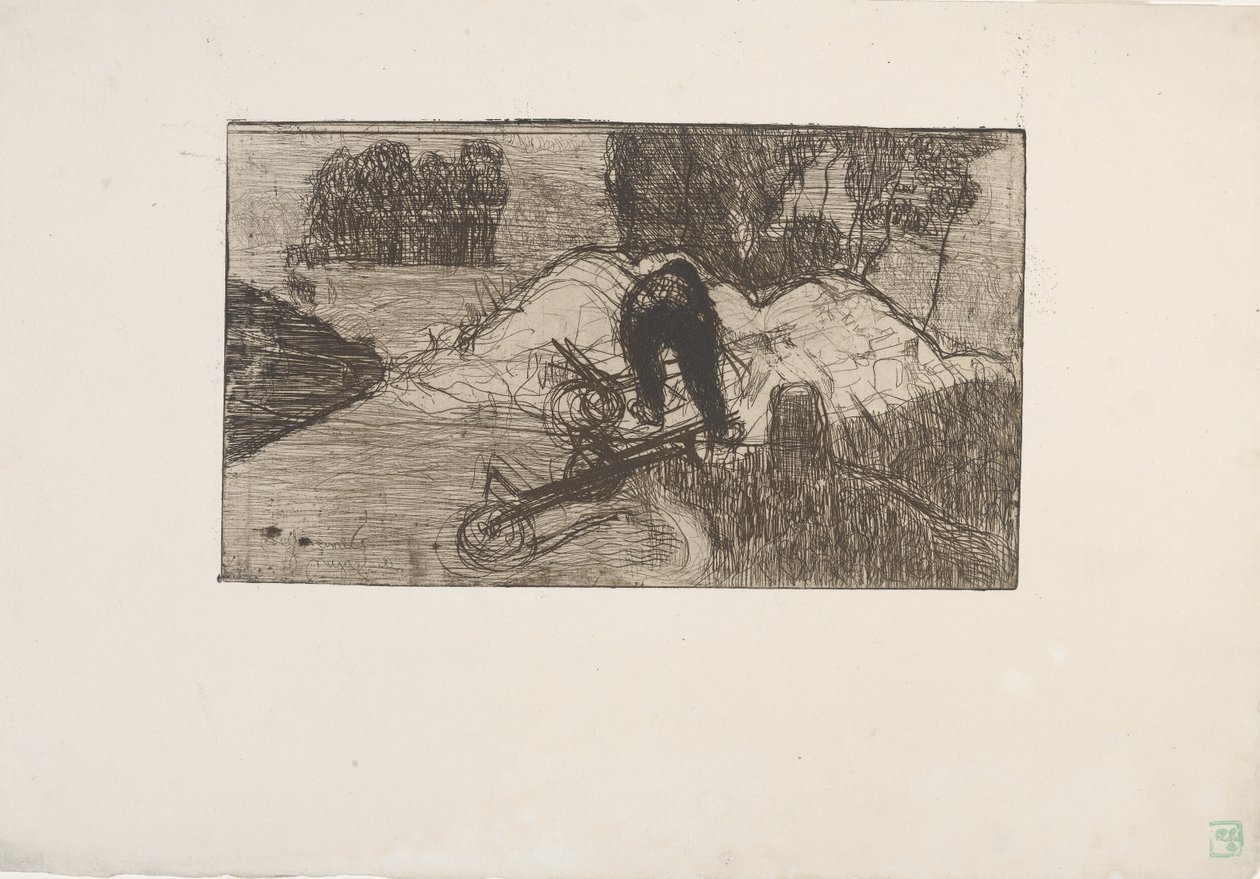 Le Debardeur (The Stevadore) 1893 (akwaforta) autorstwa Armand Séguin