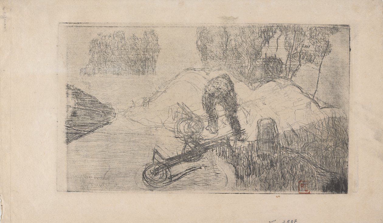 Le Debardeur (The Stevadore) 1893 (akwaforta) autorstwa Armand Séguin
