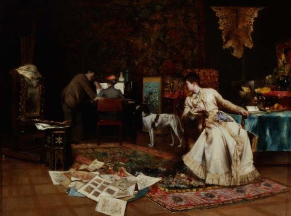 Pracownia Artysty (olej na desce) autorstwa Armand Toussaint