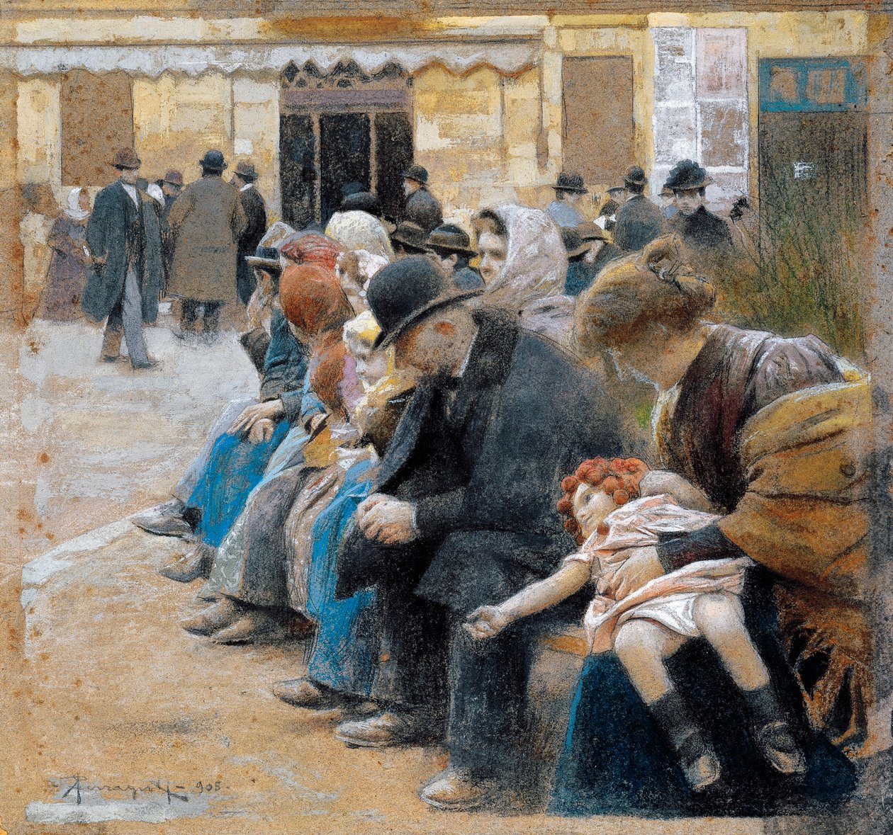 Emigranci – Arnaldo Ferraguti (1862-1925) autorstwa Arnaldo Ferraguti