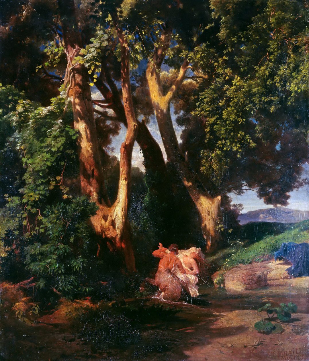 Centaur i nimfa autorstwa Arnold Böcklin
