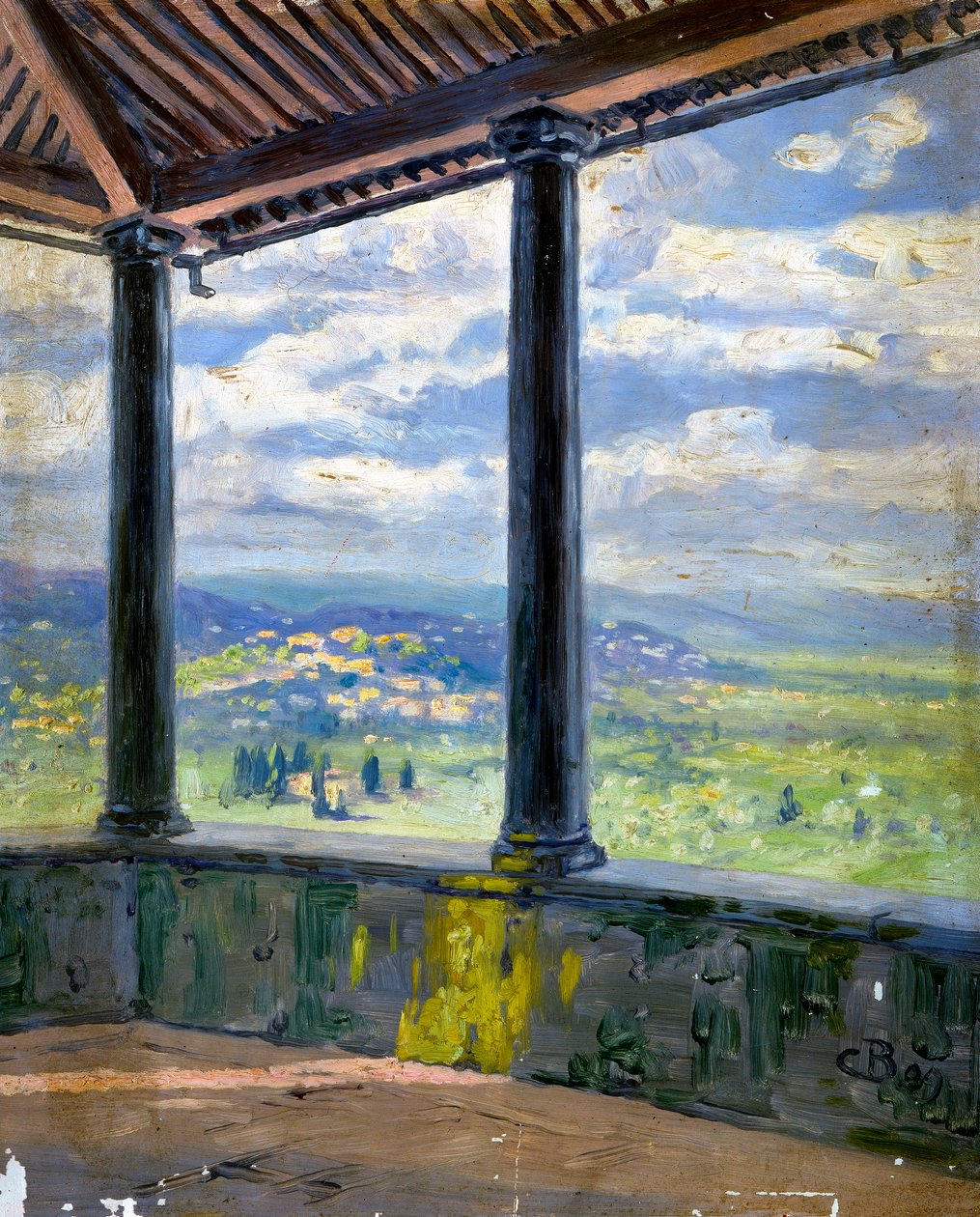 Krajobraz Toskanii autorstwa Arnold Böcklin