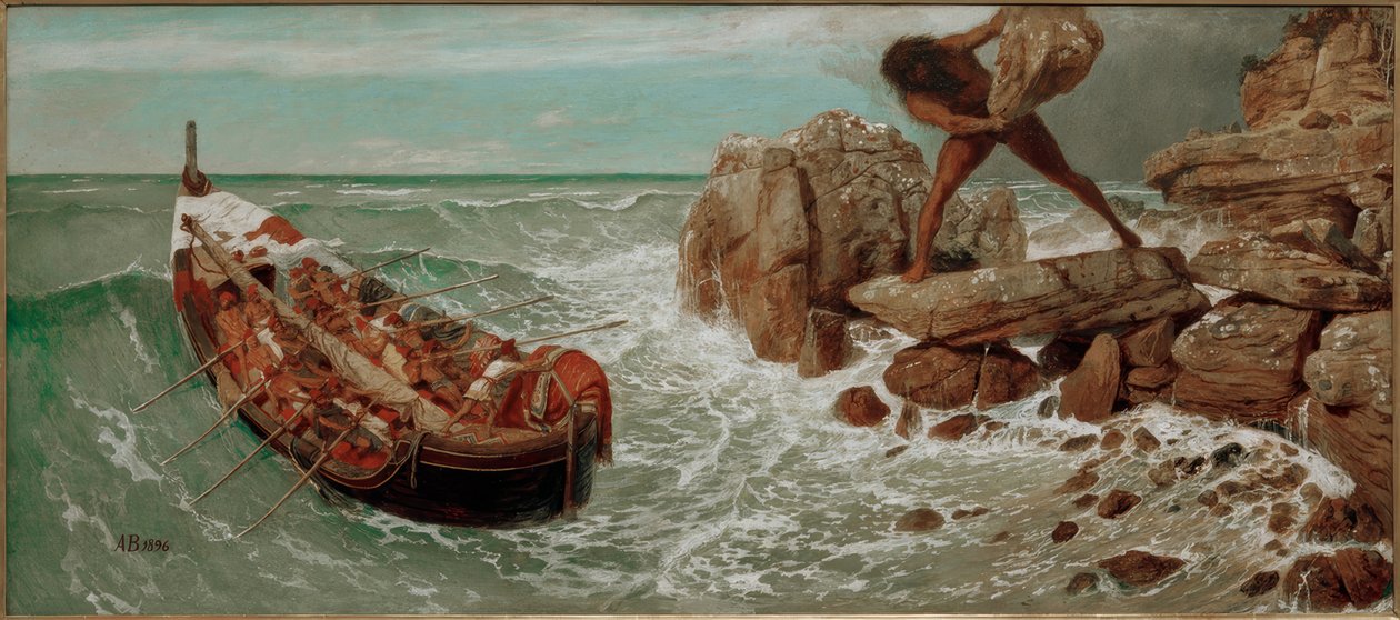 Odyseusz i Polifem autorstwa Arnold Böcklin