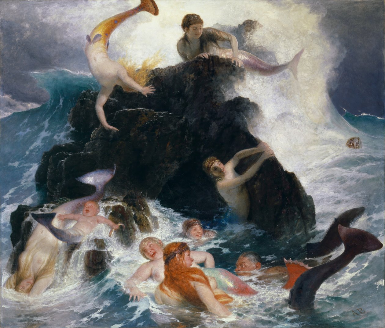 Gra Nereidów, 1886 autorstwa Arnold Böcklin